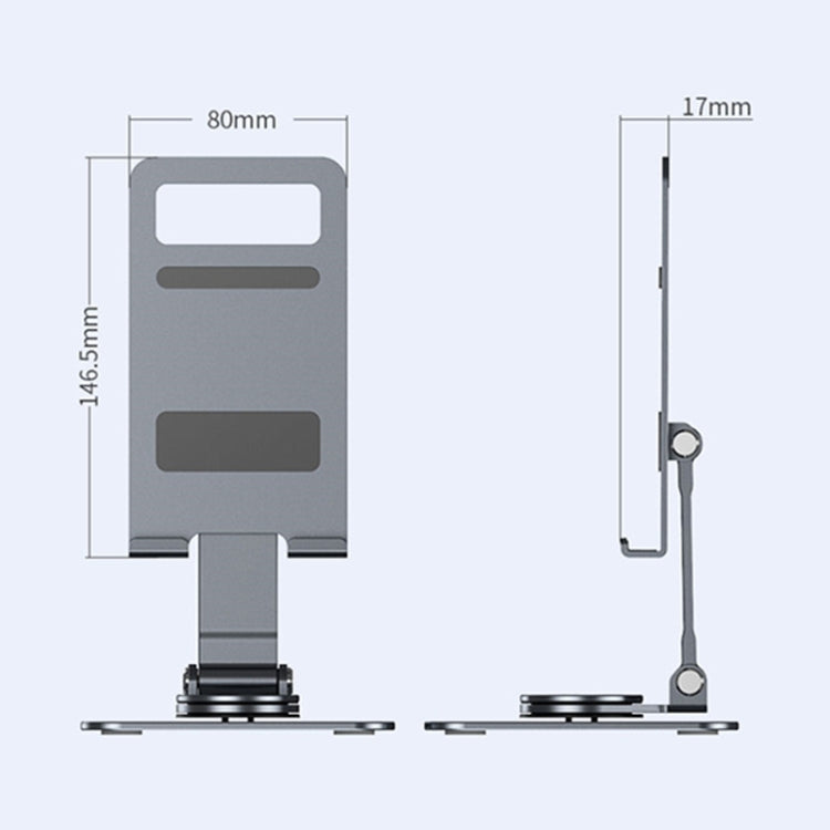 R-JUST Aluminum Alloy Rotary Folding Desktop Holder HZ24