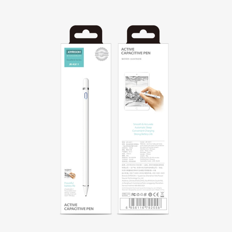 JOYROOM Excellent Micro USB Rechargeable Capacitive Stylus Pen with Magnetic Cap JR-K811