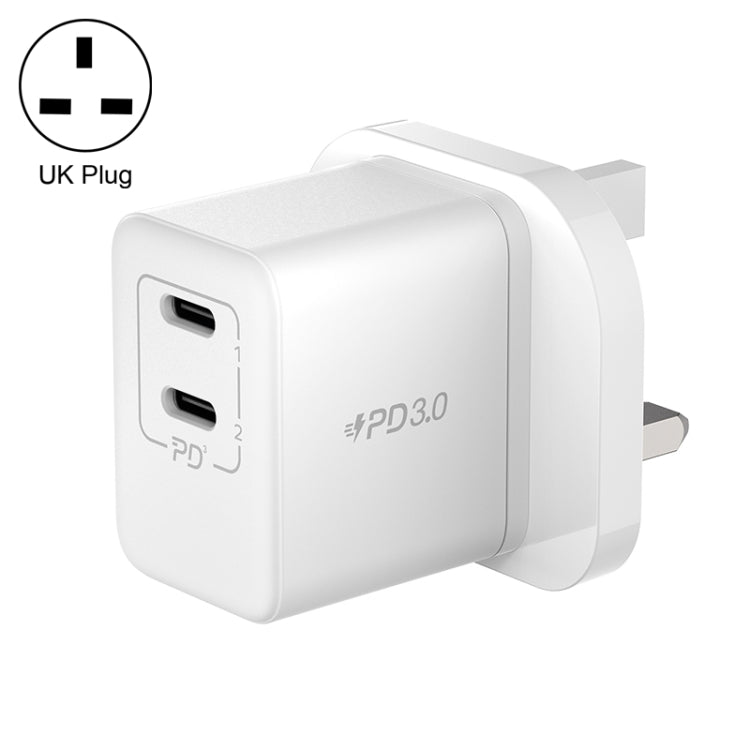 MOMAX 35W Dual Type-C Port Gallium Nitride PD Fast Charger UM32CN UK Plug