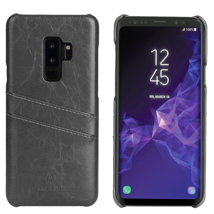 Fierre Shann Retro Oil Wax Texture Leather Case Samsung S9+