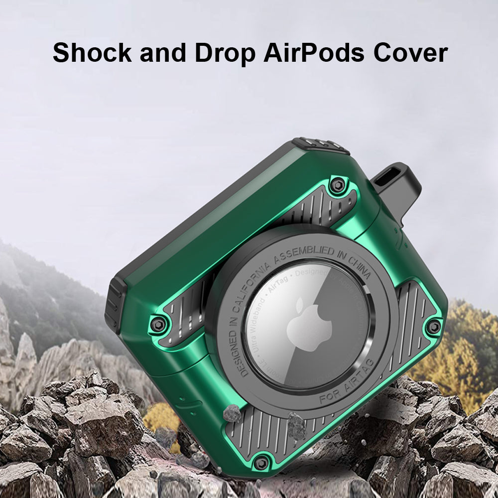 Automatic Flip Switch Case with AirTag Slot AirPods Pro
