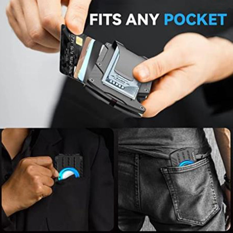 Men Ultra Slim Tracker RFID Metal Card Holder AirTag