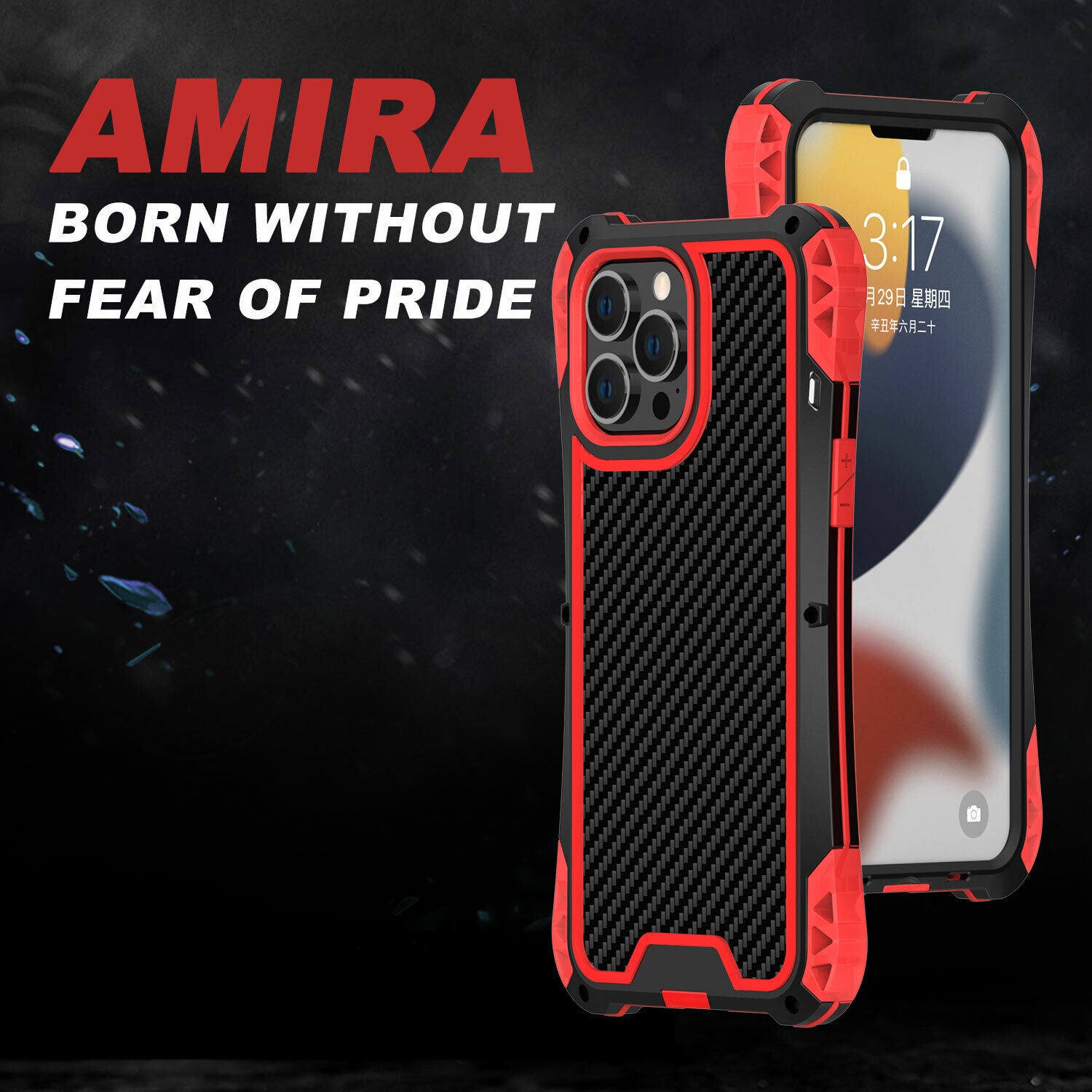 R-JUST AMIRA Metal Protective Case iPhone 13 Pro Max