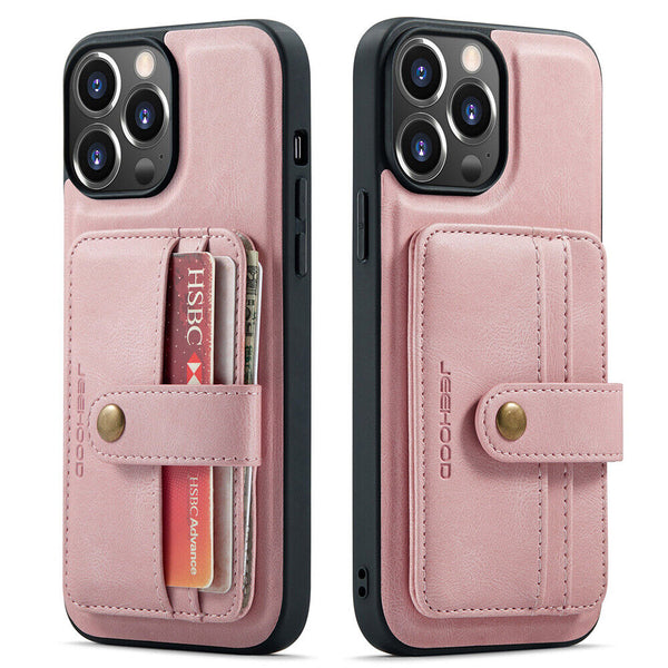 JEEHOOD RFID Blocking Anti-Theft Wallet Case iPhone 11 Pro Max