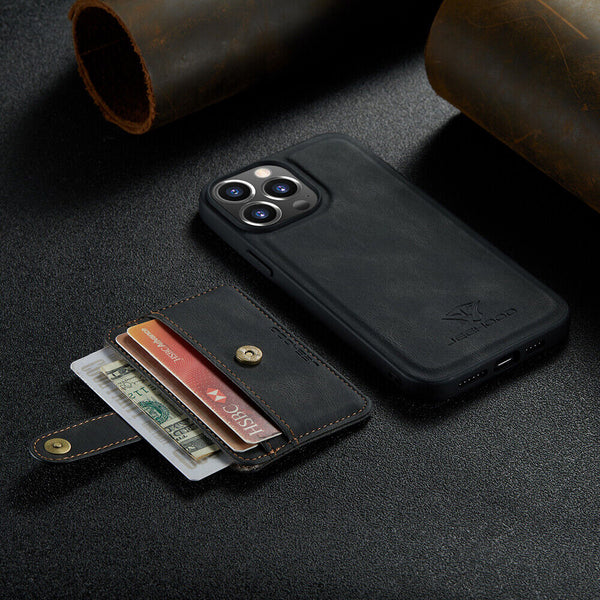 JEEHOOD RFID Blocking Anti-Theft Wallet Case iPhone 11 Pro Max