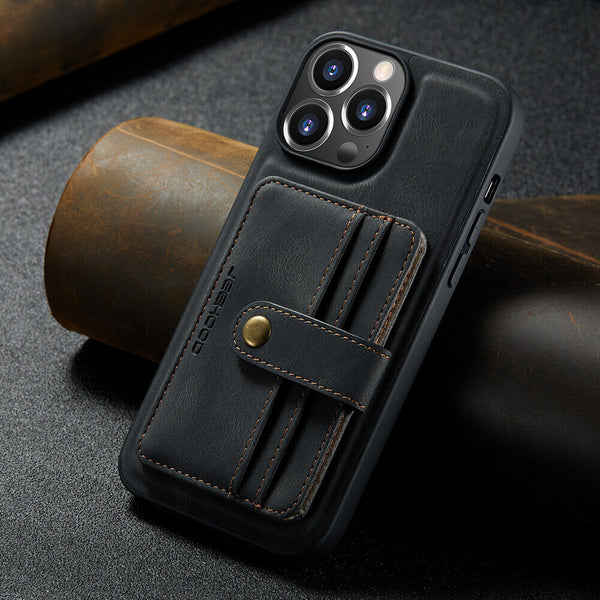 JEEHOOD RFID Blocking Anti-Theft Wallet Case iPhone 11 Pro
