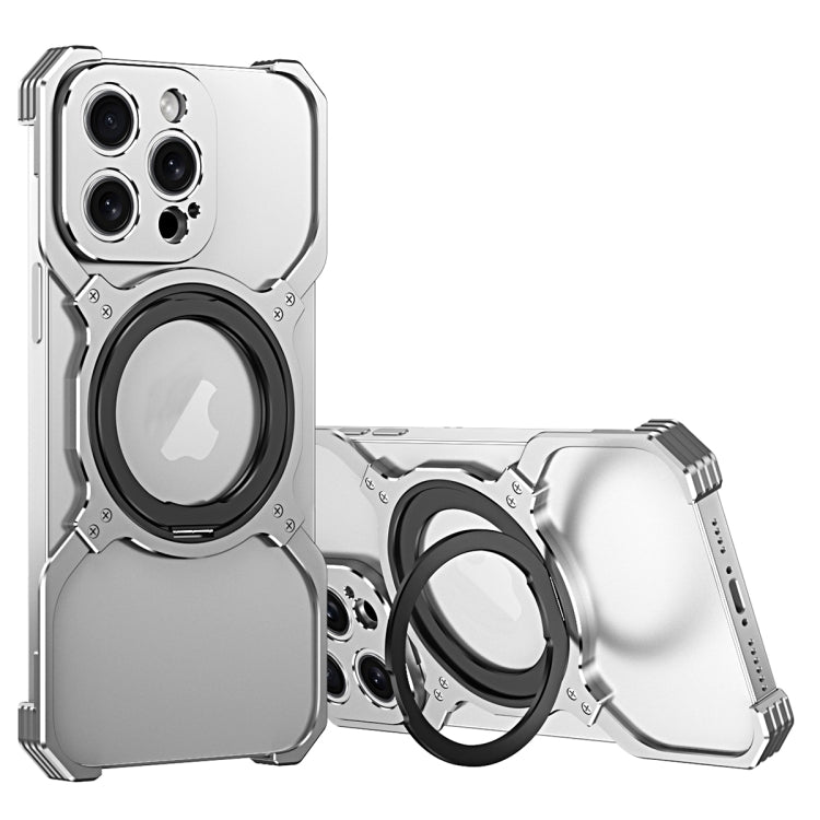 Mechanical Arm Borderless MagSafe Holder Metal Phone Case, For iPhone 13 Pro Max, For iPhone 13 Pro, For iPhone 13
