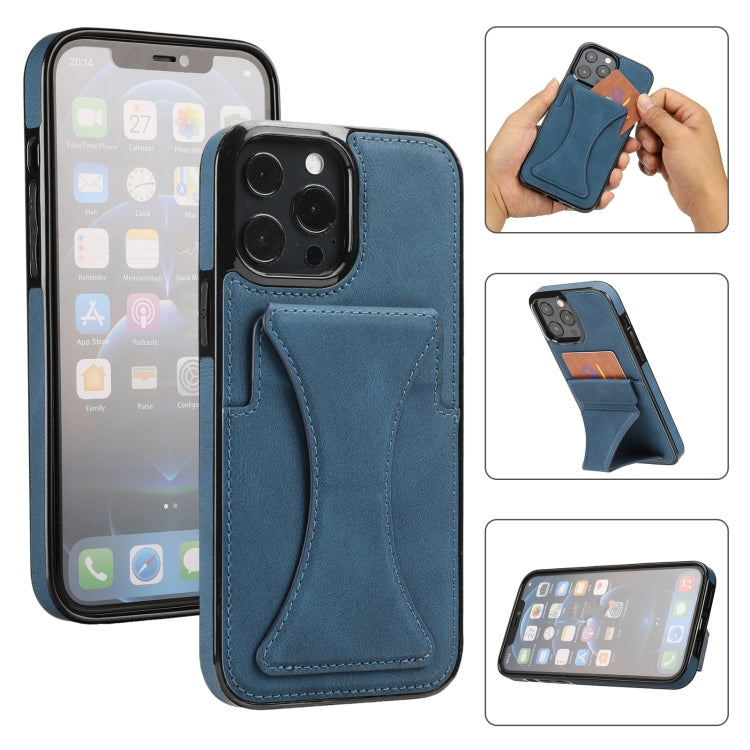Ultra-thin Shockproof Phone Protective Case with Holder, For iPhone 15 Pro Max, For iPhone 15 Plus / 14 Plus, For iPhone 15
