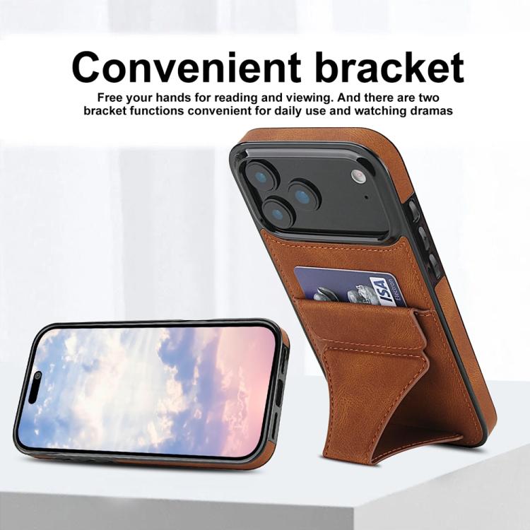 Ultra-thin Shockproof Phone Protective Case with Holder, For iPhone 18 Pro / 17 Pro, For iPhone 18 Pro Max / 17 Pro Max, For iPhone 17, For iPhone Air