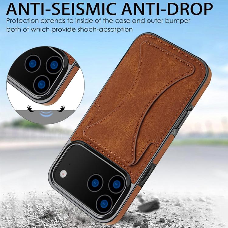 Ultra-thin Shockproof Phone Protective Case with Holder, For iPhone 18 Pro / 17 Pro, For iPhone 18 Pro Max / 17 Pro Max, For iPhone 17, For iPhone Air