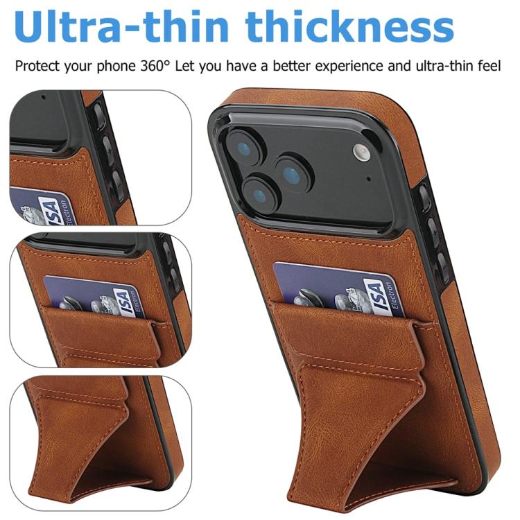 Ultra-thin Shockproof Phone Protective Case with Holder, For iPhone 18 Pro / 17 Pro, For iPhone 18 Pro Max / 17 Pro Max, For iPhone 17, For iPhone Air