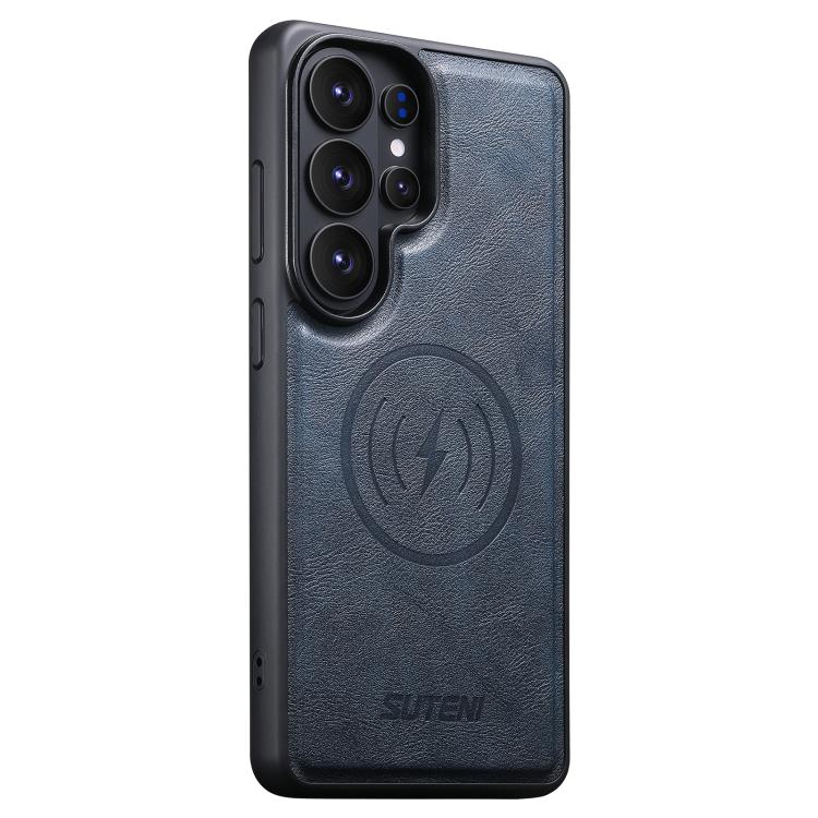 Suteni G5 Cowhide Leather Magnetic Phone Case, For Samsung Galaxy S26 Ultra 5G, For Samsung Galaxy S25 Ultra 5G, For Samsung Galaxy S24 Ultra 5G, For Samsung Galaxy S23 Ultra 5G, For Samsung Galaxy S22 Ultra 5G