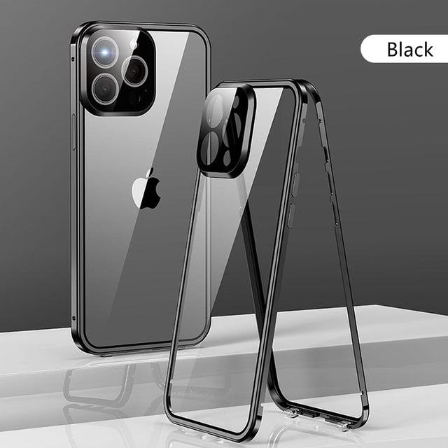 Magnetic Metal Frame Case and Screen Protector iPhone 14 Pro