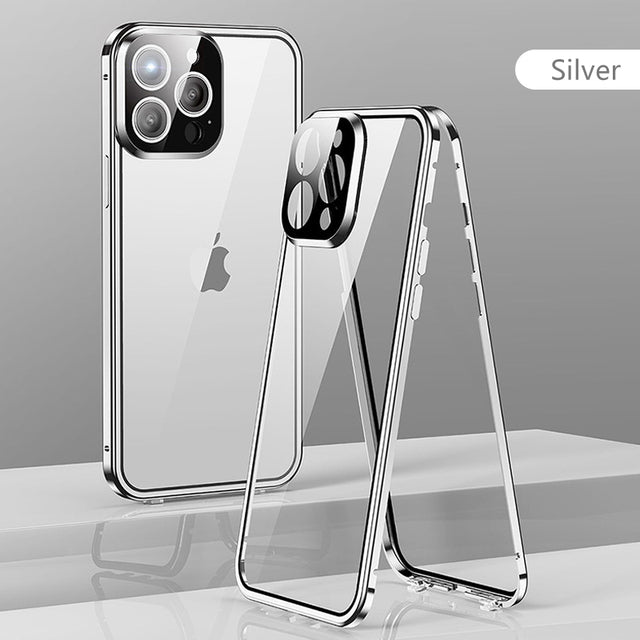 Magnetic Metal Frame Case and Screen Protector iPhone 14 Pro