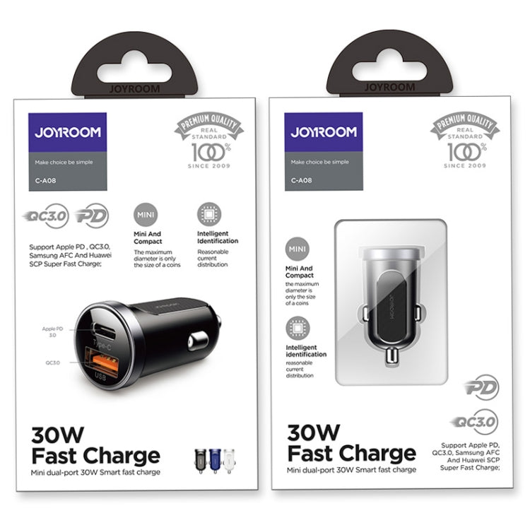 JOYROOM 30W Mini PD+QC3.0 Dual-port Car Charger C-A08