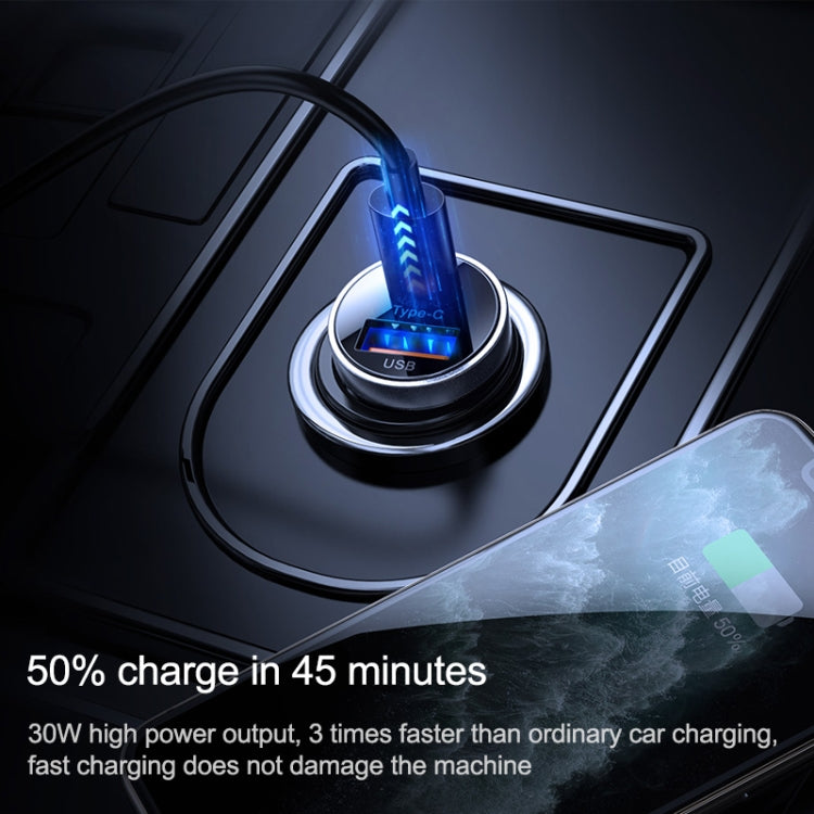 JOYROOM 30W Mini PD+QC3.0 Dual-port Car Charger C-A08