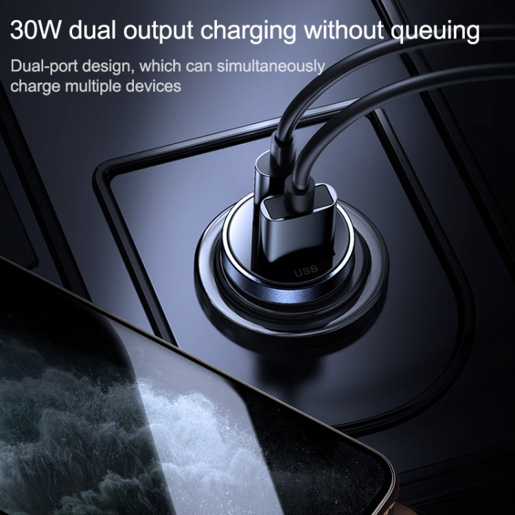 JOYROOM 30W Mini PD+QC3.0 Dual-port Car Charger C-A08