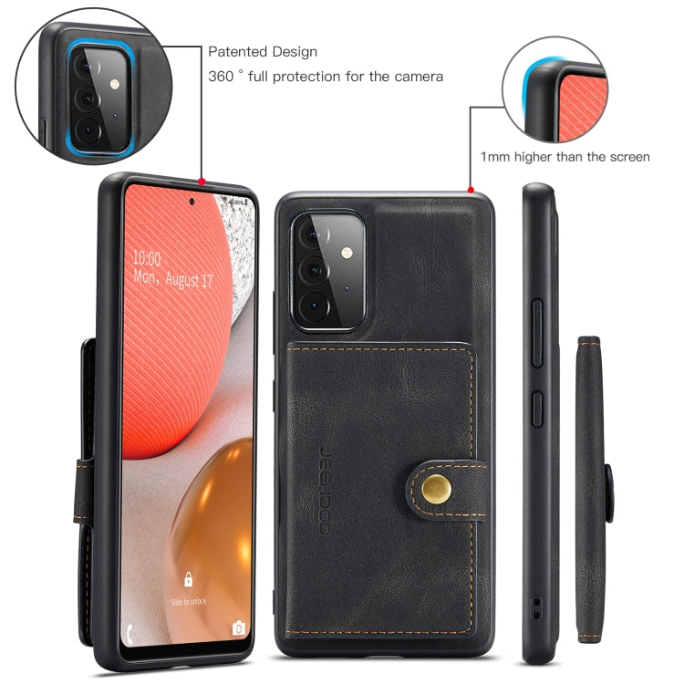 JEEHOOD Retro Magnetic Detachable Wallet Case Samsung A72 4G / 5G