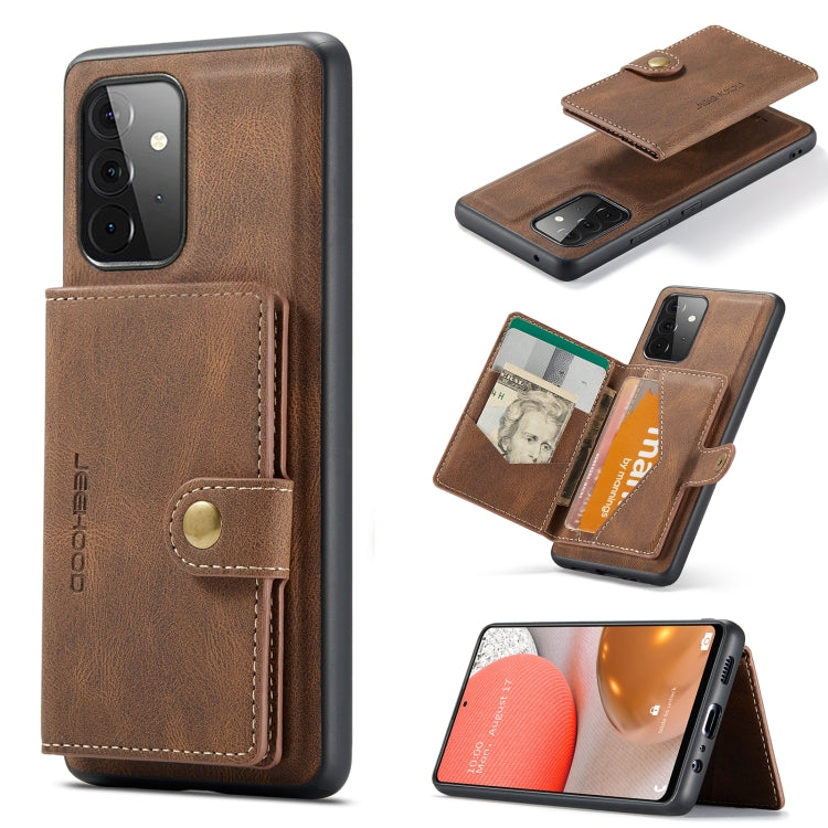 JEEHOOD Retro Magnetic Detachable Wallet Case Samsung A72 4G / 5G