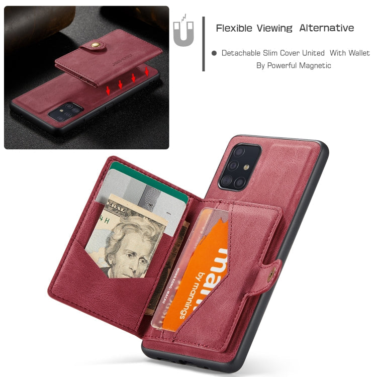 JEEHOOD Retro Magnetic Detachable Wallet Case Samsung A51 5G