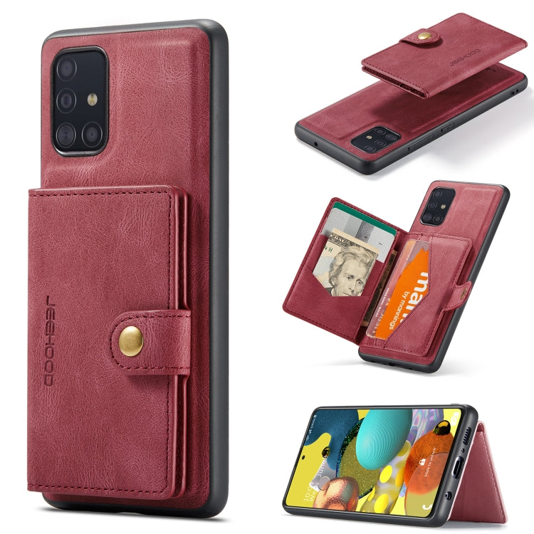 JEEHOOD Retro Magnetic Detachable Wallet Case Samsung A51 5G