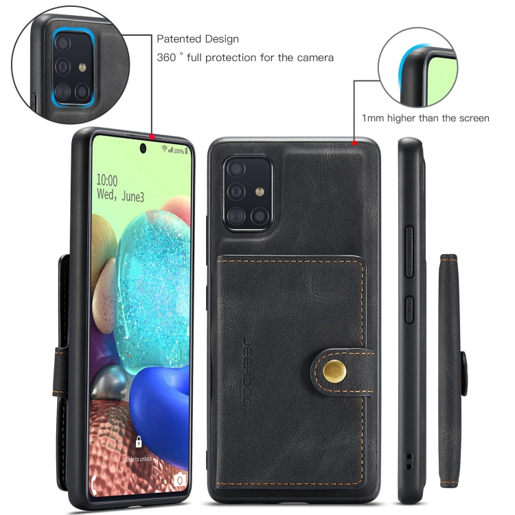 JEEHOOD Retro Magnetic Detachable Wallet Case Samsung A71 5G