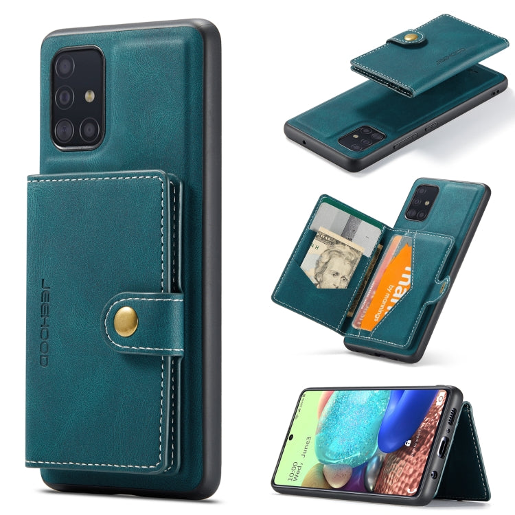 JEEHOOD Retro Magnetic Detachable Wallet Case Samsung A71 5G