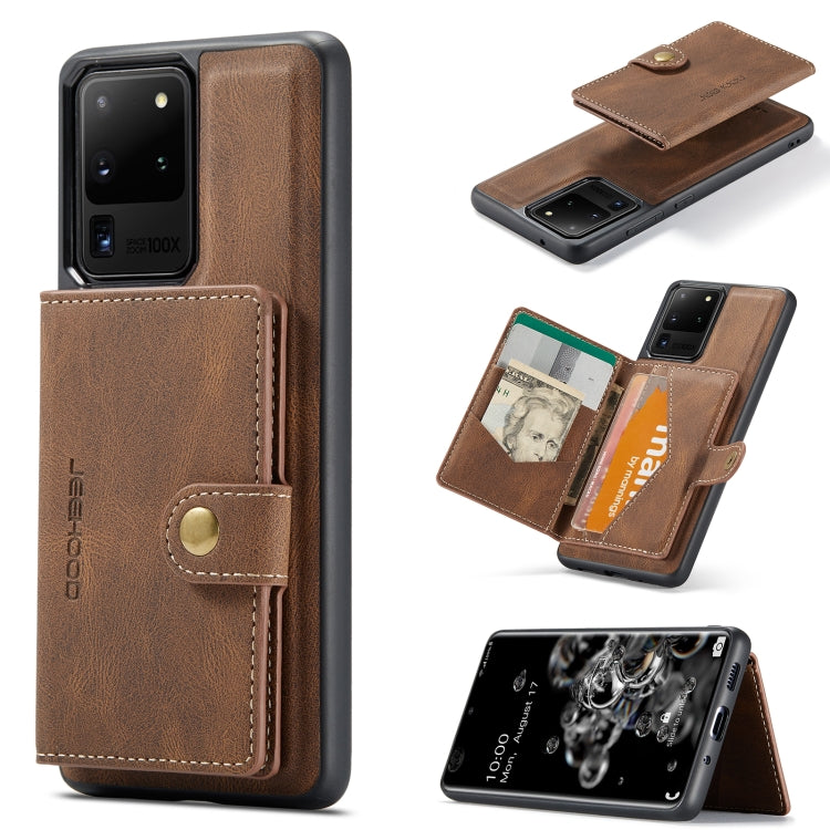 JEEHOOD Retro Magnetic Detachable Wallet Case Samsung S20 Ultra