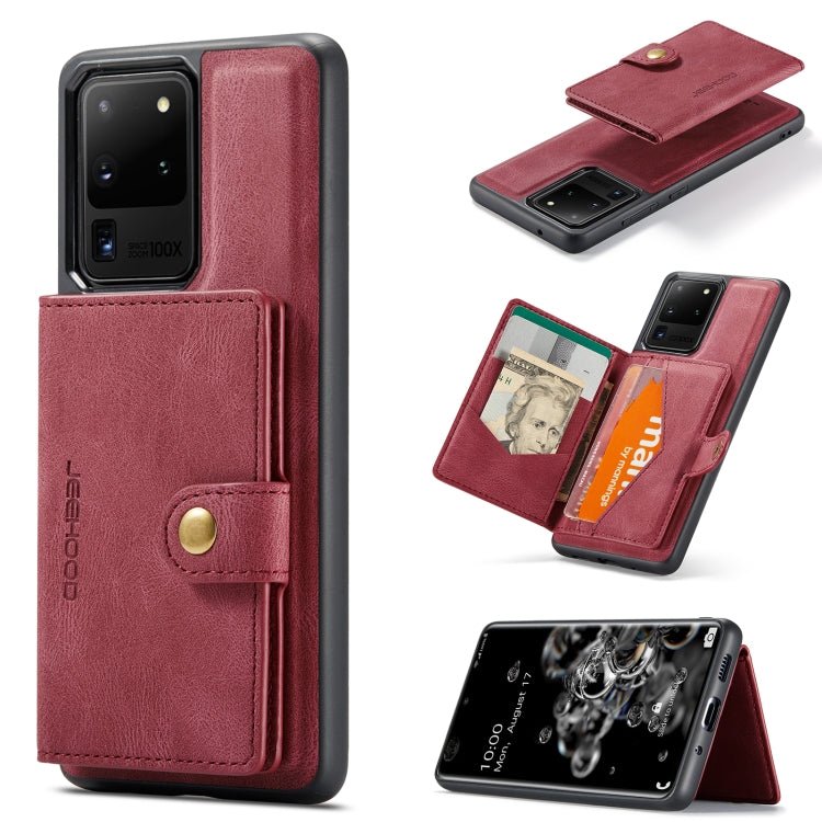 JEEHOOD Retro Magnetic Detachable Wallet Case Samsung Note 20 Ultra