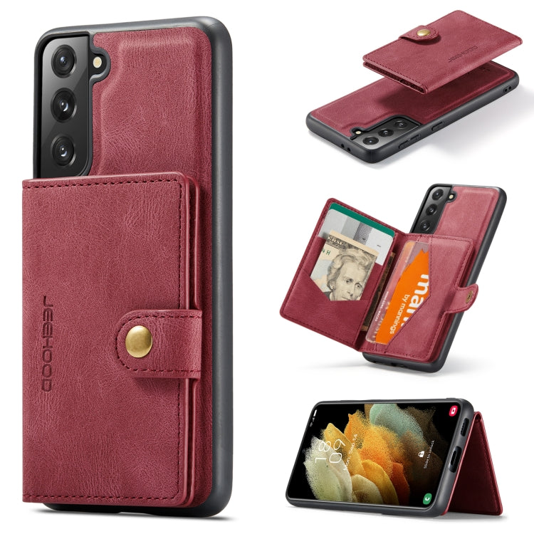 JEEHOOD Retro Magnetic Detachable Wallet Case Samsung S21 Fe