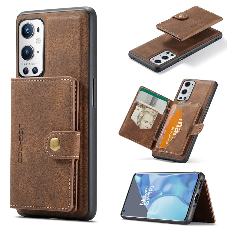 JEEHOOD Retro Magnetic Detachable Wallet Case OnePlus 9 Pro