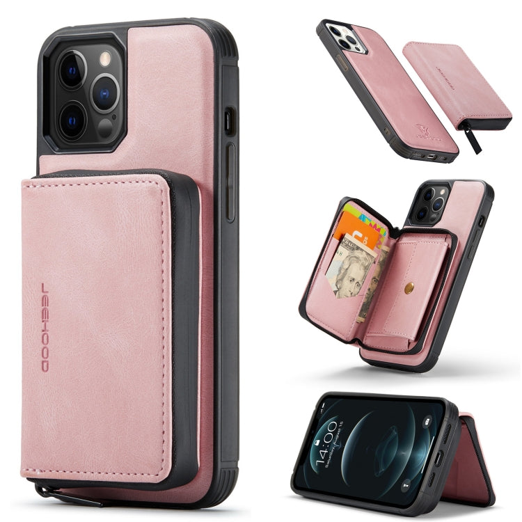 JEEHOOD Magnetic Zipper Flip Leather Case iPhone 12 mini