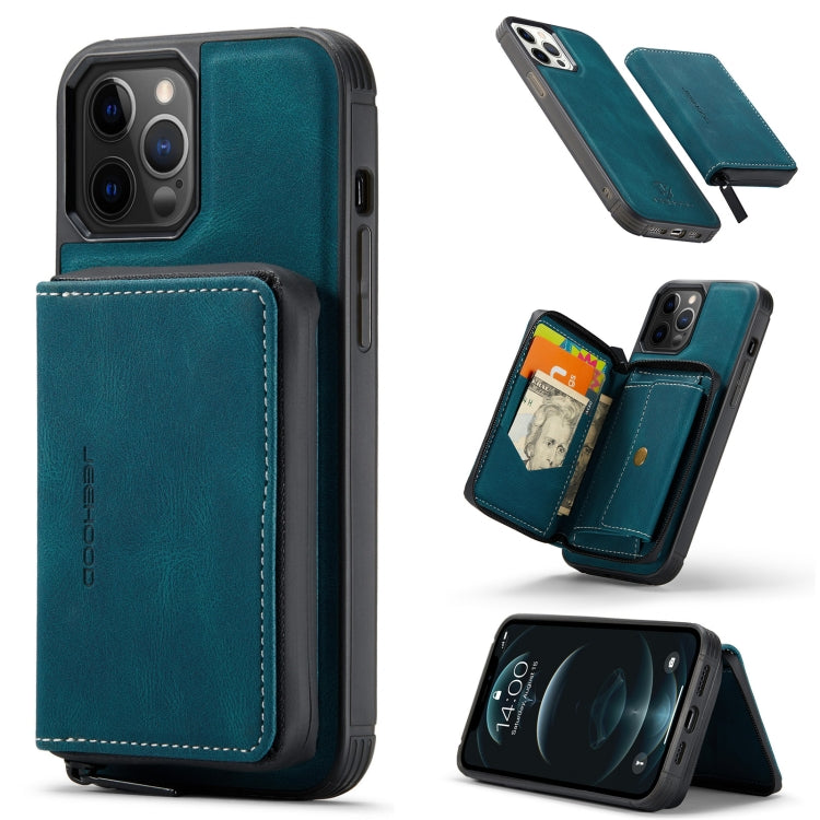 JEEHOOD Magnetic Zipper Flip Leather Case iPhone 12 mini