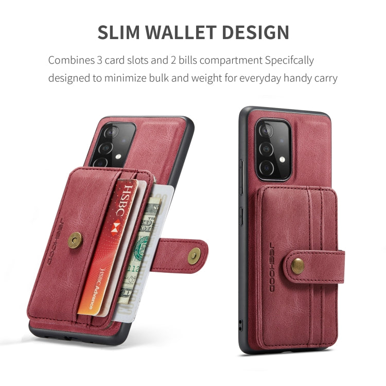 JEEHOOD RFID Blocking Anti-Theft Wallet Case Samsung A32 5G