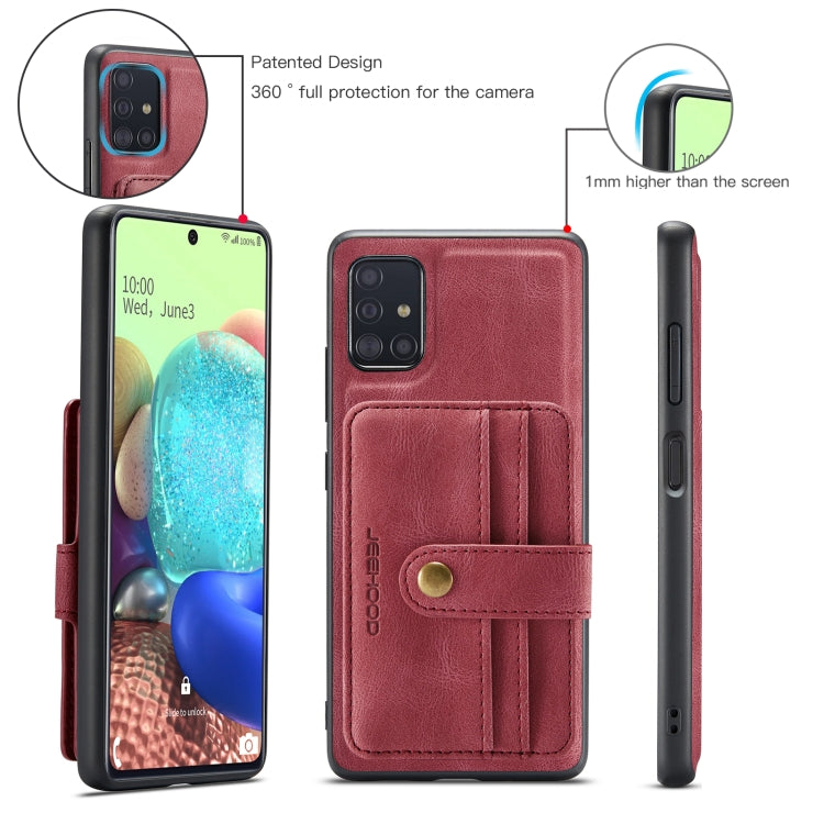 JEEHOOD RFID Blocking Anti-Theft Wallet Case Samsung A71 5G