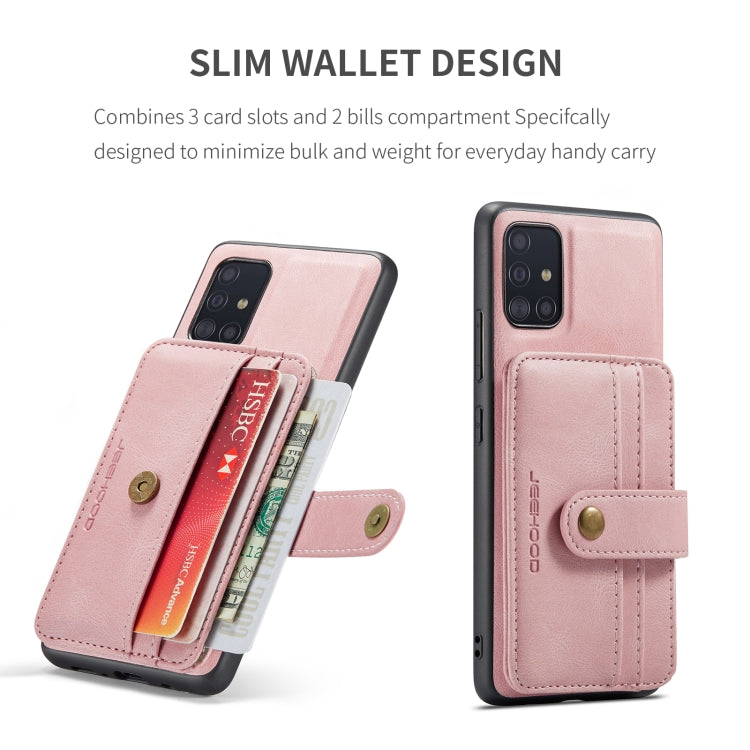 JEEHOOD RFID Blocking Anti-Theft Wallet Case Samsung A71 5G