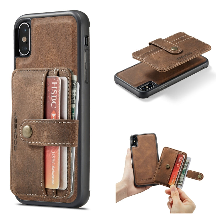 JEEHOOD RFID Blocking Anti-Theft Wallet Case iPhone X / XS