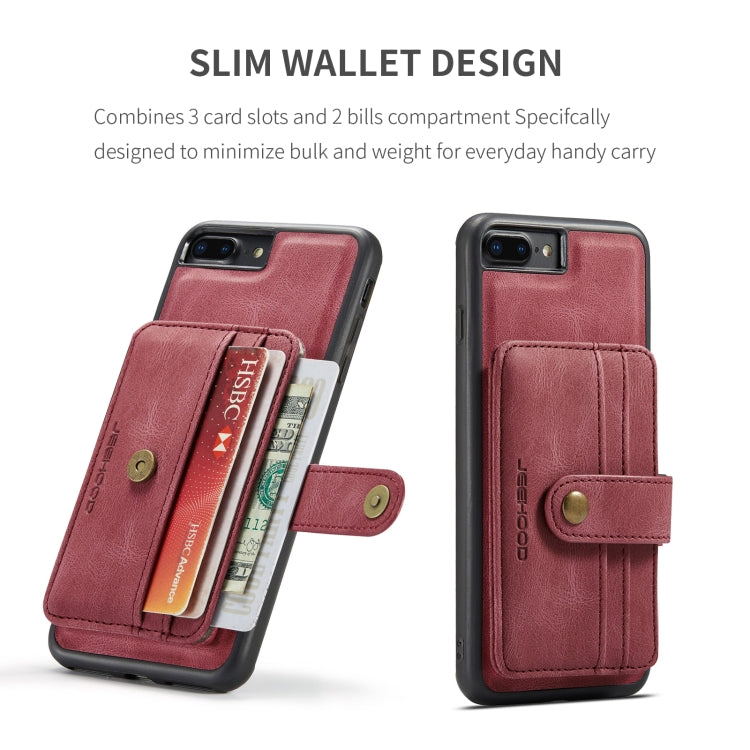 JEEHOOD RFID Blocking Anti-Theft Wallet Case iPhone 8+ / 7+