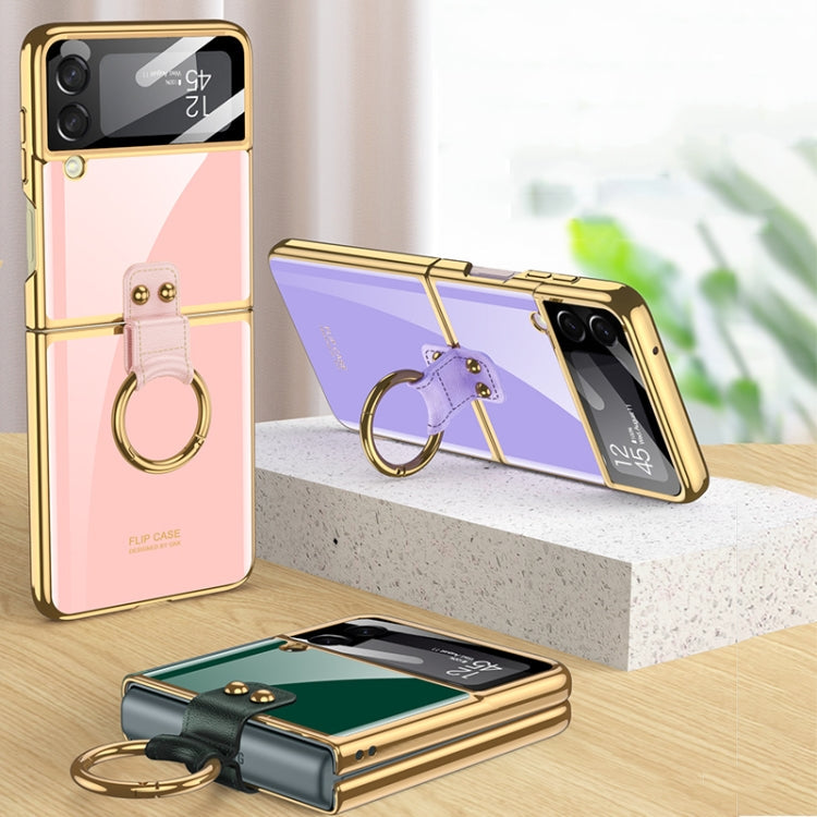 GKK Integrated Solid Plating Case with Ring Holder Samsung Z Flip3