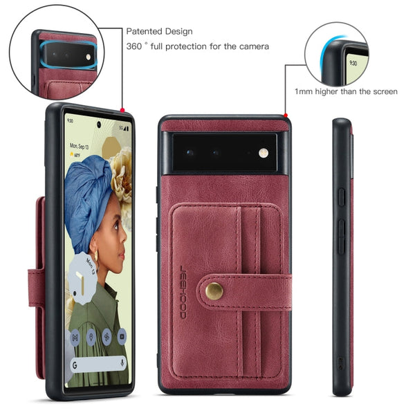 JEEHOOD RFID Blocking Anti-Theft Wallet Case Google Pixel