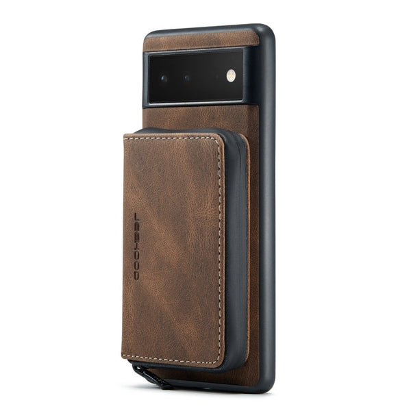 JEEHOOD Magnetic Zipper Flip Leather Case Google Pixel