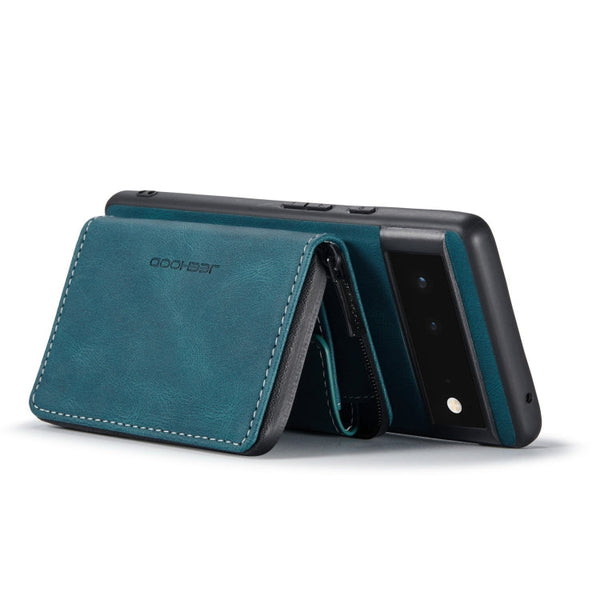 JEEHOOD Magnetic Zipper Flip Leather Case Google Pixel