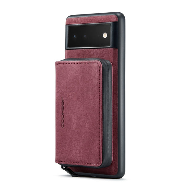 JEEHOOD Magnetic Zipper Flip Leather Case Google Pixel