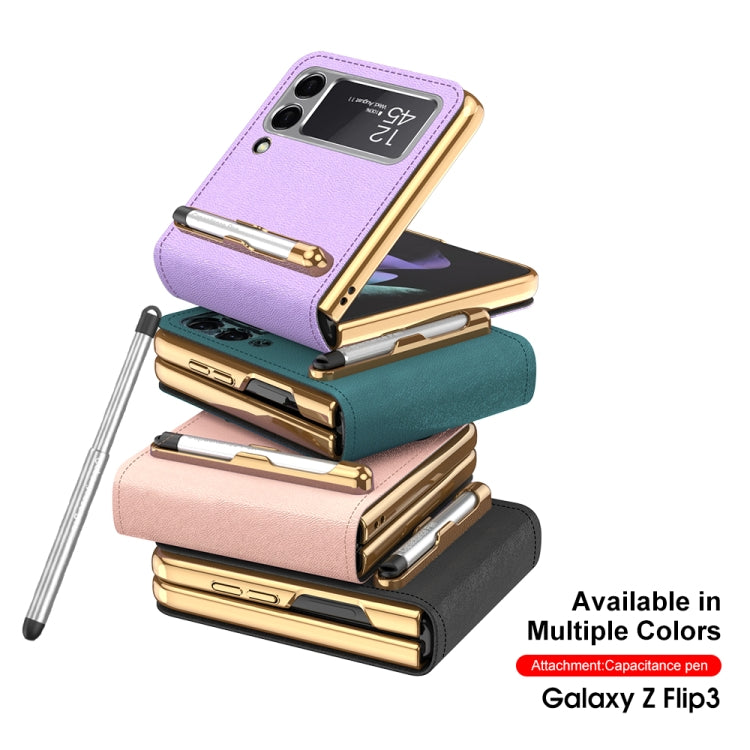 GKK Folding Beauty Bag Leather Case With Capacity Pen Samsung Z Flip3