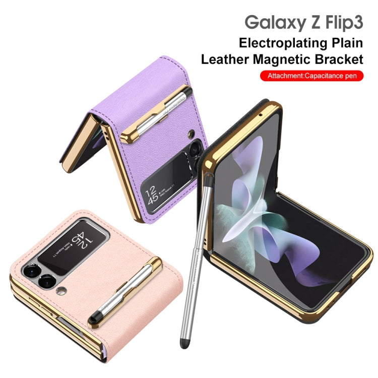 GKK Folding Beauty Bag Leather Case With Capacity Pen Samsung Z Flip3