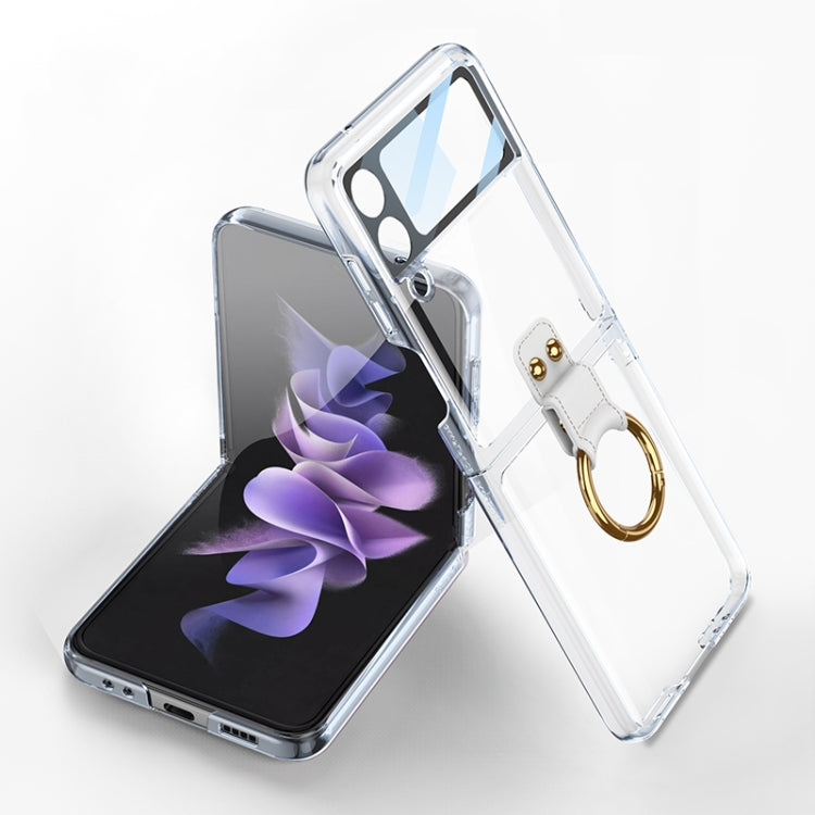 GKK Integrated Electroplating Transparent Case with Ring Samsung Z Flip4