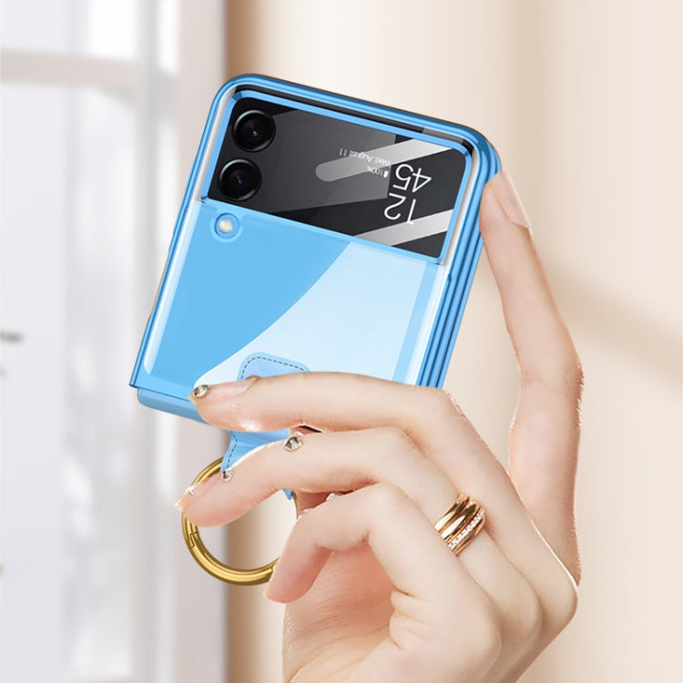 GKK Integrated Electroplating Transparent Case with Ring Samsung Z Flip4