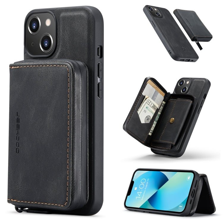 JEEHOOD Magnetic Zipper Flip Leather Case iPhone 14