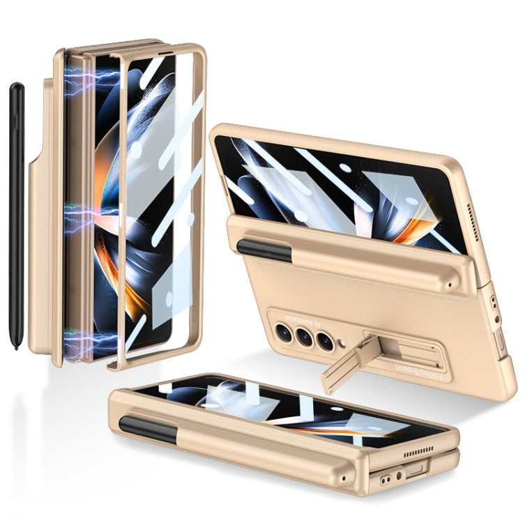 GKK Magnetic Hinge Flip Case with Pen Holder & Holder Samsung Z Fold4