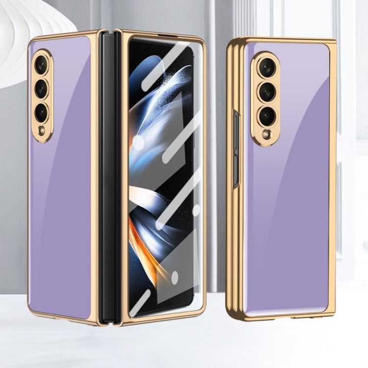 GKK Integrated Electroplating Painted Glass Case Samsung Z Fold4